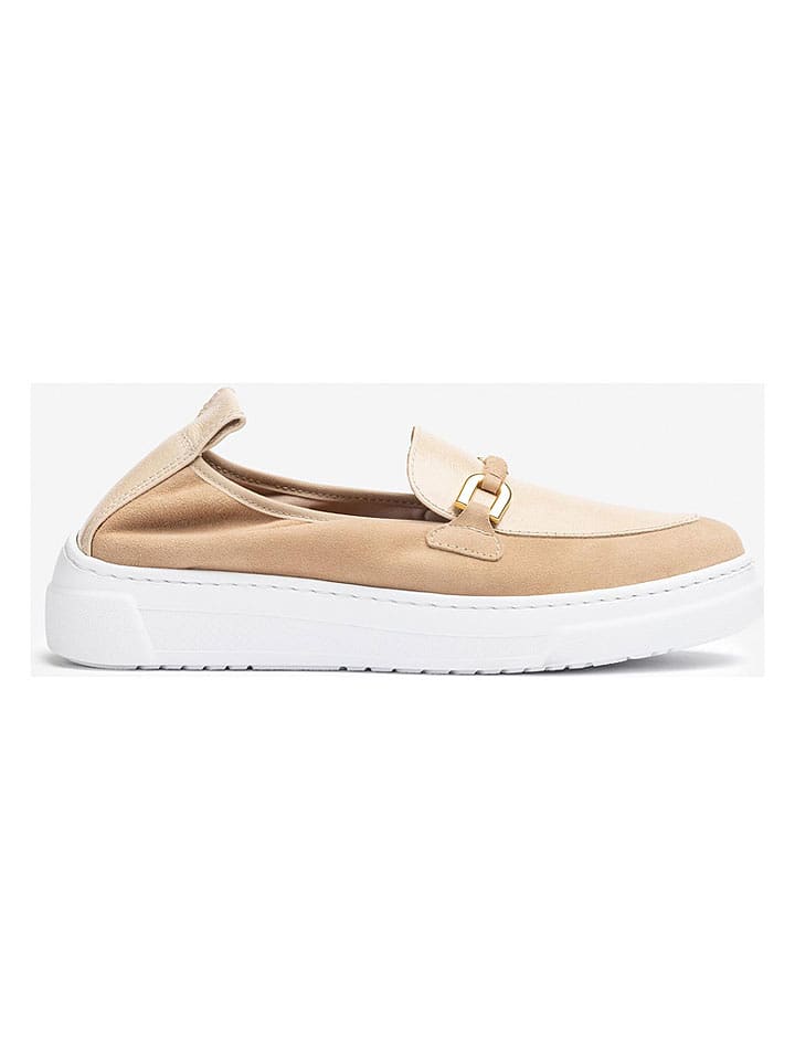 Unisa Leder-Mokassins in Beige - 40