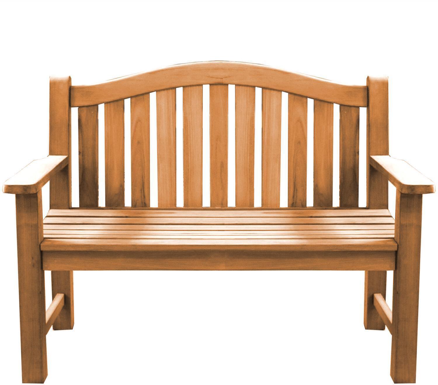 XXL Parkbank Catania Teak Massivholz extra stark - Breite: 120 cm