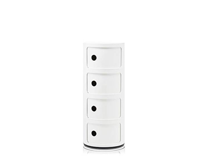 Kartell Componibili\, Conteneur 4 éléments\, Blanc\, Base ronde