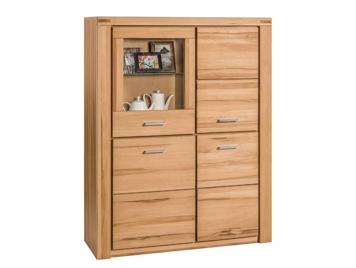 Vitrinenschrank I 108 x 140 x 40cm Braun