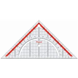 Helit, Lineal, Geometrie-Dreieck (26 cm, Kunststoff)