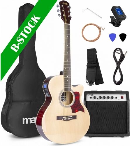 ShowKit Electric Acoustic Guitar Pack Natural "B-STOCK" TILBUD NU
