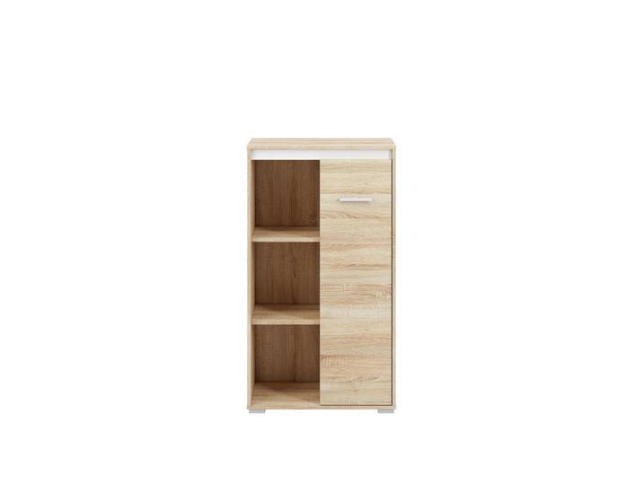 Feldmann-Wohnen Highboard Avo Sonoma Eiche, Absetzung austauschbar 69 / 34 / 123cm, Braun, Rechteckig, 69x123x34 cm, Kleinmöbel, Kommoden, Highboards