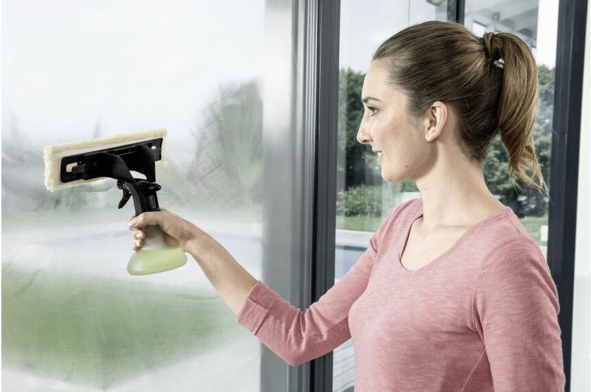 Fensterreiniger KÄRCHER "Sprühflaschen-Set Extra Transparent", schwarz, Fensterreiniger, Fensterreiniger schwarz Einheitsgröße