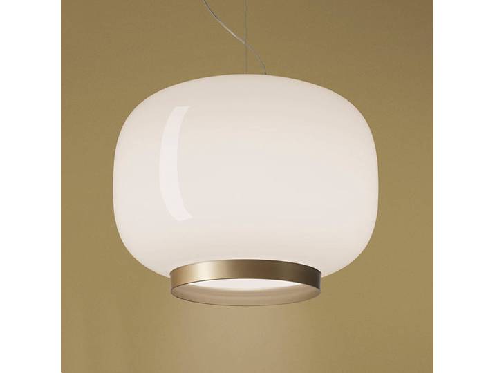 Foscarini Designer Hängelampe Chouchin Reverse 1, dimmbar, weiß / opal, für Küche, Glas, Design, Pendelleuchte