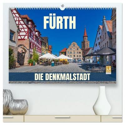 Fürth - die Denkmalstadt (hochwertiger Premium Wandkalender 2027 DIN A2 quer), Kunstdruck in Hochglanz