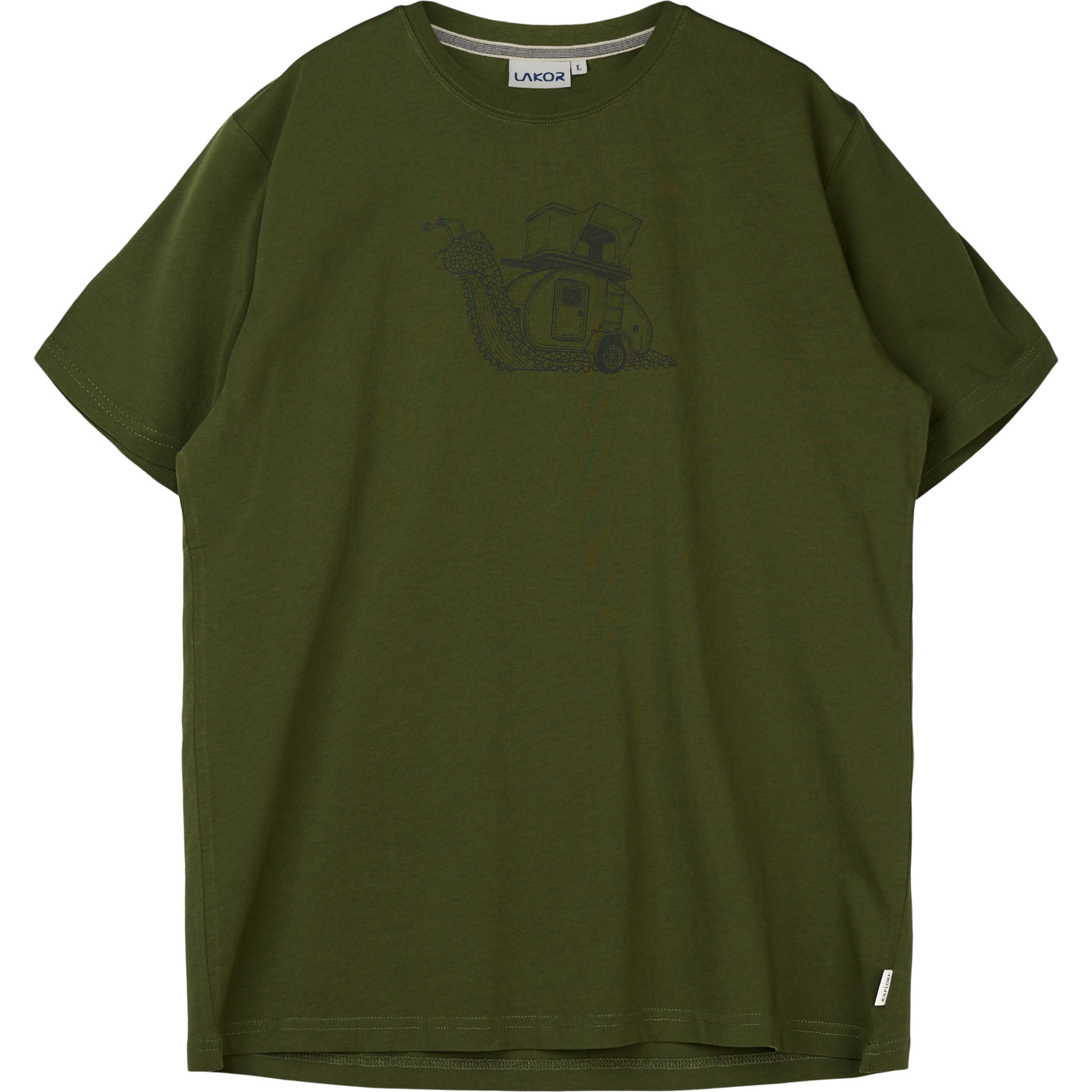Lakor Snail Shell Herren T-Shirts oliv Größe S Lifestyle Hautfreundlich