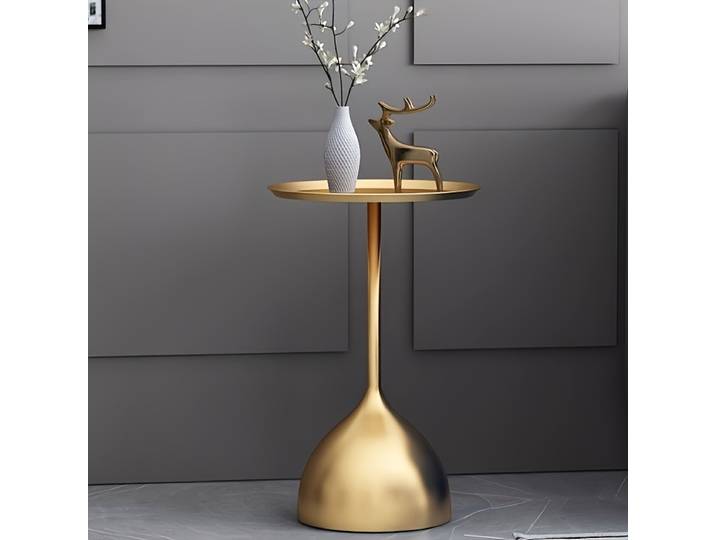 Petite Table basse créative nordique, salon, canapé, Table d'appoint en fer forgé, petite Table ronde dorée, Tables d'angle en fer forgé