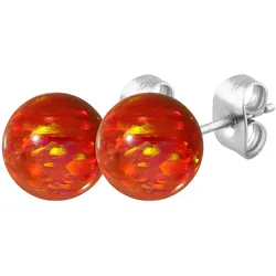 Chirurgenstahl Ohrstecker SYNTHETISCHER OPAL