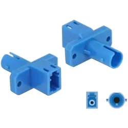 Delock LWL Hybrid Kupplung LC Simplex Buchse zu ST Simplex Buchse blau (Netzwerk Kupplung), Zubehör Netzwerk