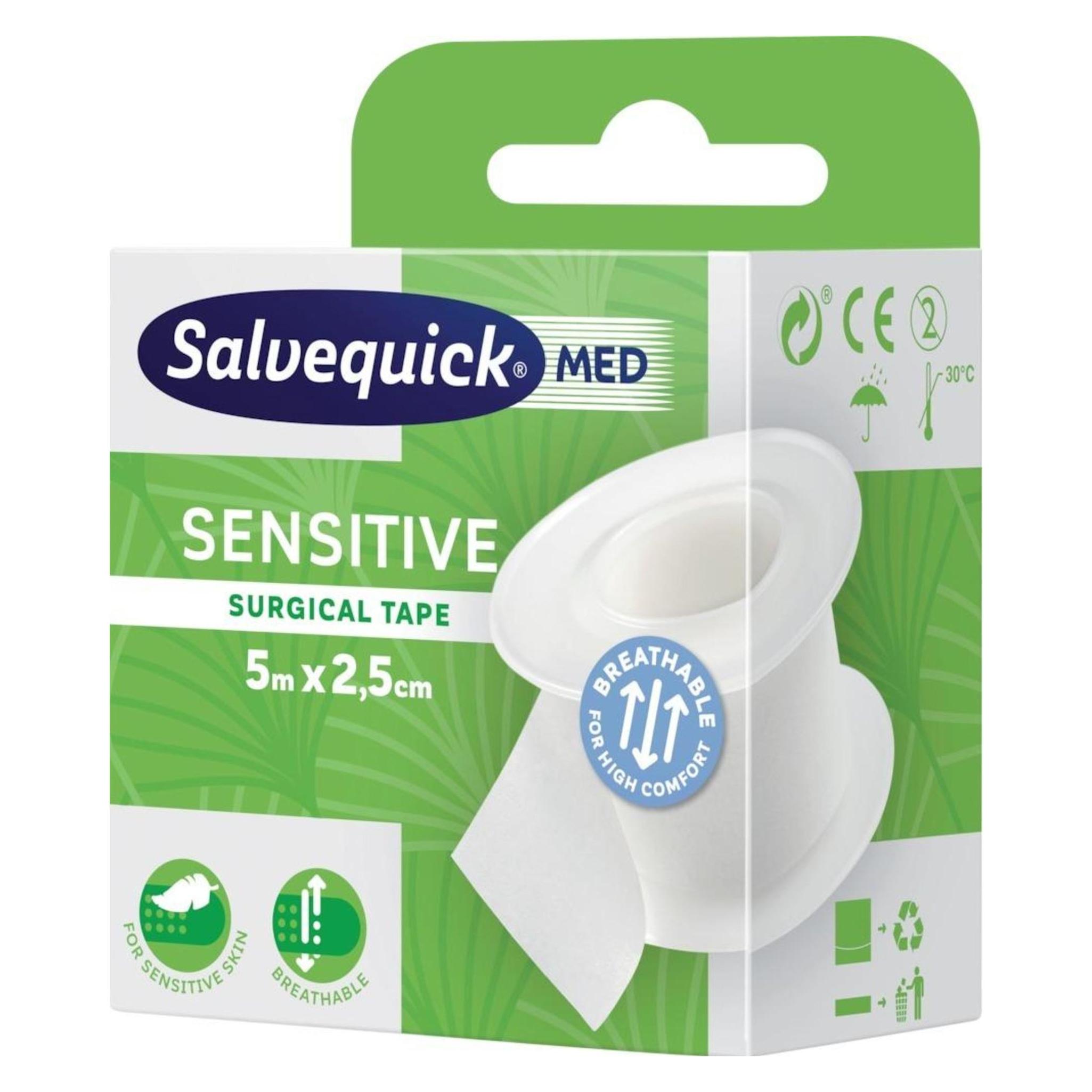 Cederroth Salvequick MED Fixierpflaster sensitiv, 25mm x 5m (1x) (310366)