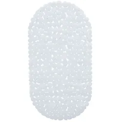 Relaxdays Badewannenmatte Steinoptik Weiß