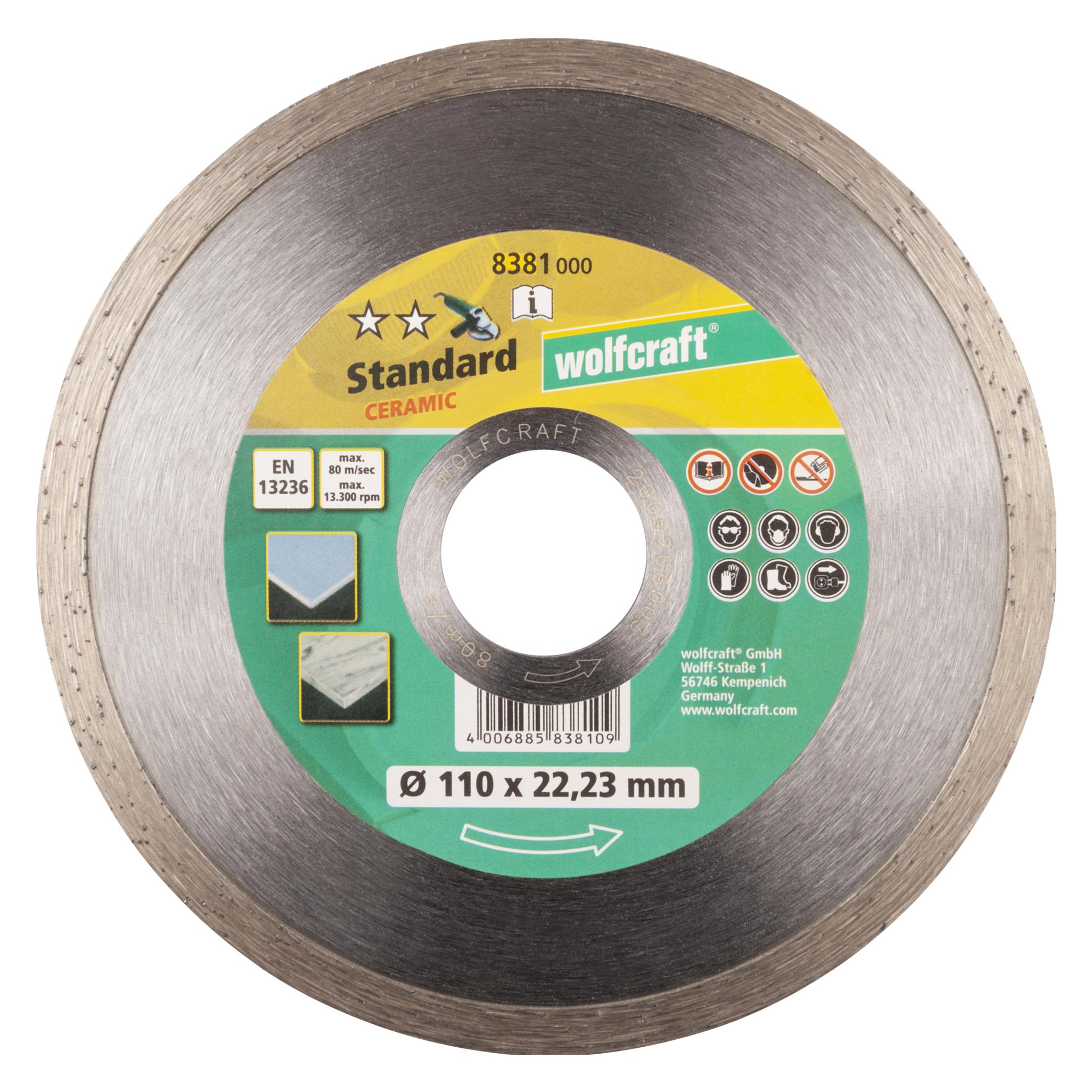 wolfcraft 1 Diamant-Trennsch. Stand.Ceramic ø110mm (8381000)
