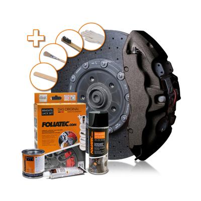 FOLIATEC Bremssattellack Bremssattel Lack Set carbon metallic 2170