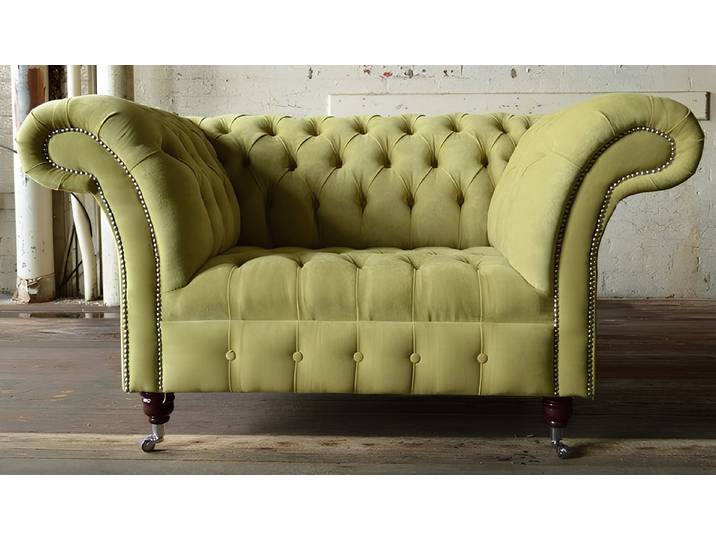 Xlmoebel Chesterfield-Sessel Stoff-Fernsehsessel im Chesterfield-Stil mit hoher Polsterung (1-St., Chesterfield-sessel), Hergestellt in Europa