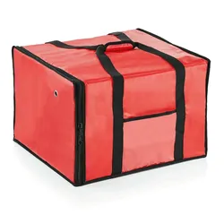 2x Pizza Isoliertasche Für 6 Pizzen bis 45 cm rot