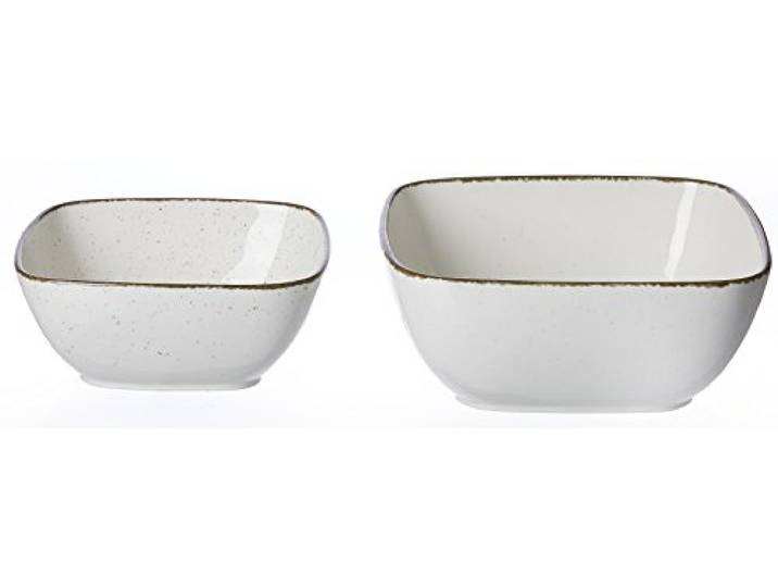 Ritzenhoff & Breker Servierschalen-Set Casa, 2-teilig, 18x18 cm und 22x22 cm, Creme