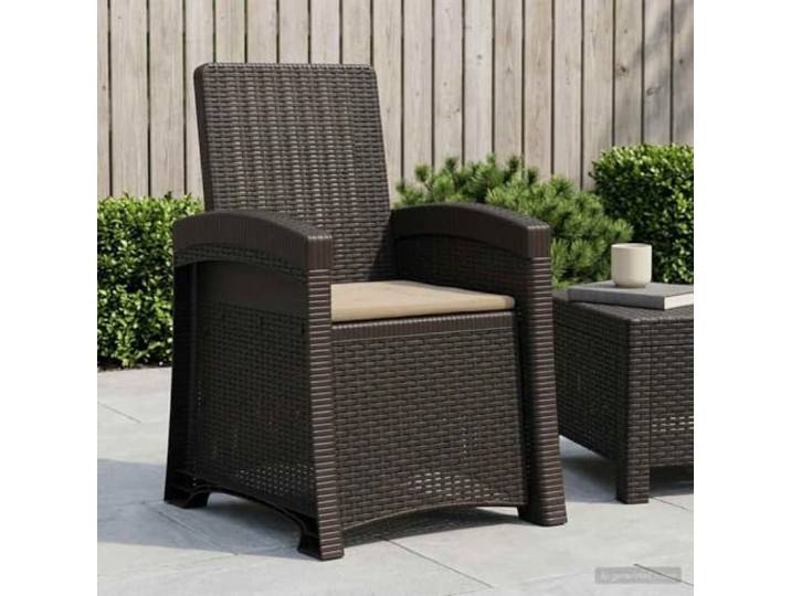 ZQQLVOO Liegesessel Garten Rattan-Optik Anthrazit und Taupe PP Verstellbar 3-fach verstellbare Rückenlehne, wetterbeständiges Polypropylen, für Terrasse Balkon Garten