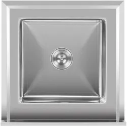 Royal Catering, Spülbecken, Spültisch Spülbecken Edelstahlspüle Gastrospüle mit Regal Edelstahl 40x40x25,5cm (60 cm, 60 cm)