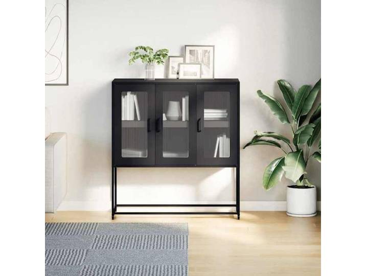 Buffet en acier laminé - - Anthracite - 100 5x39x107 cm - Acier laminé à froid - Assemblage requis