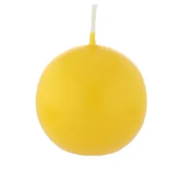 Kopschitz Kerzen Kugelkerzen Goldgelb, Ø 40 mm, 12 Stück, dt. Kerzen in RAL Kerzenqualität, Kein rußen und tropfen
