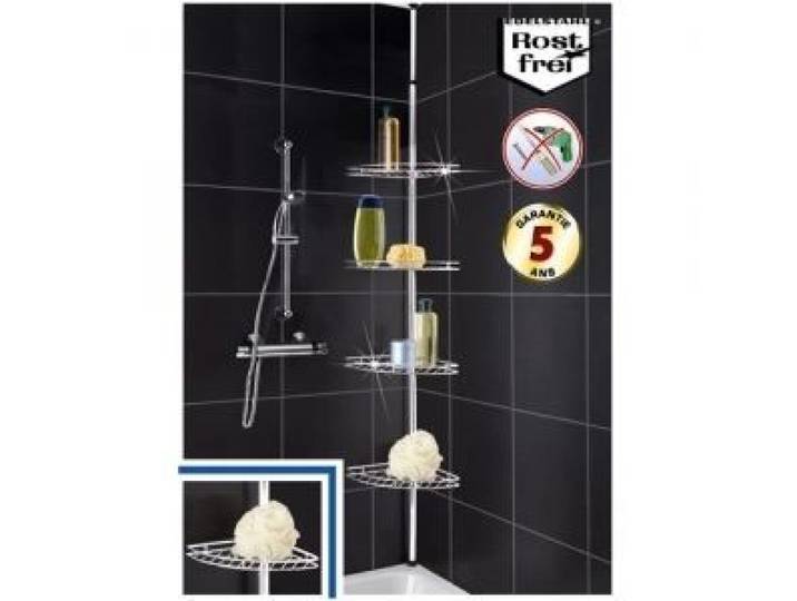 Etagère télescopique en inox pour salle de bain - WENKO - Contemporain - Design - Métal - Noir