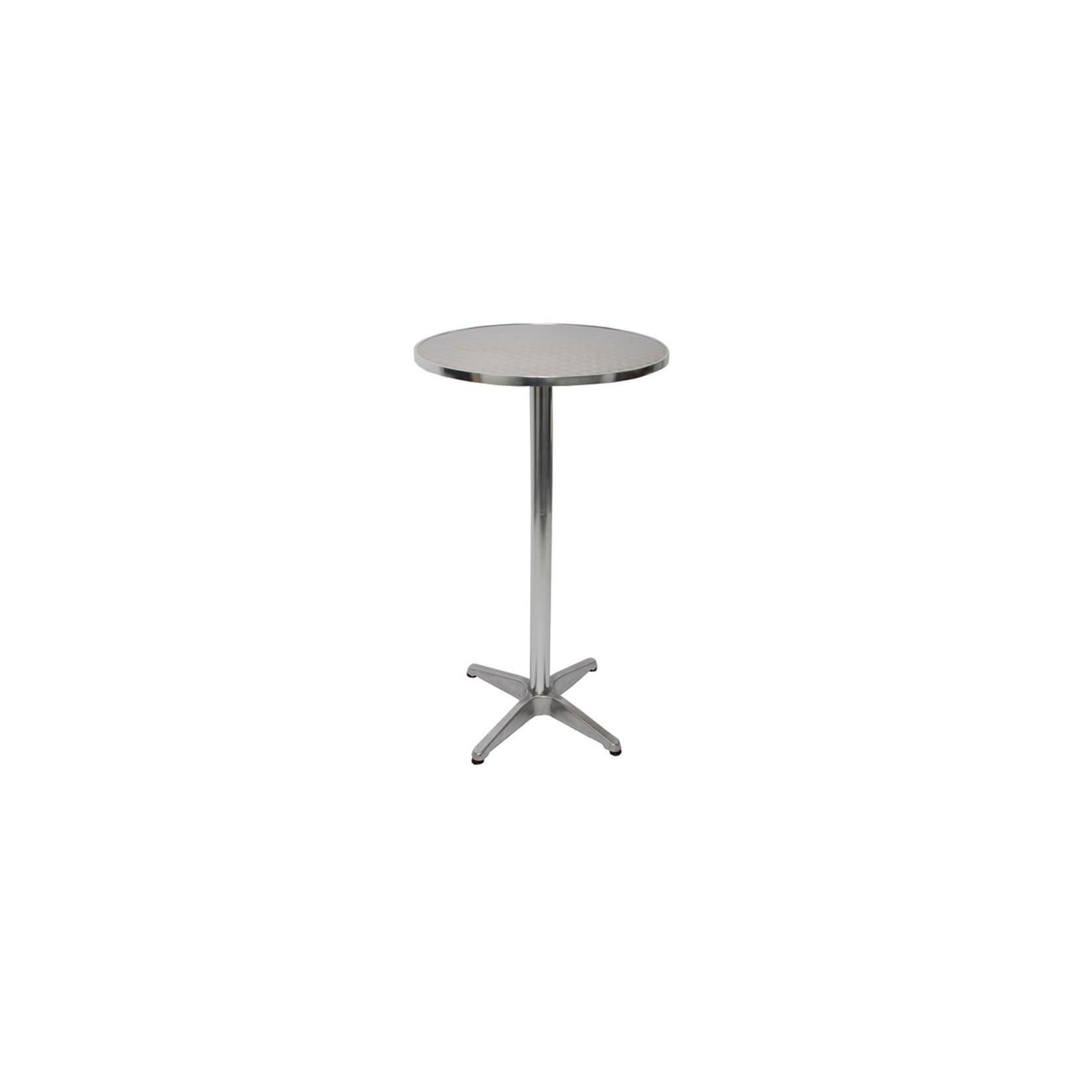 Alu-Stehtisch + Bistrotisch, höhenverstellbar 70/110cm, Ø=60cm ~ klappbar