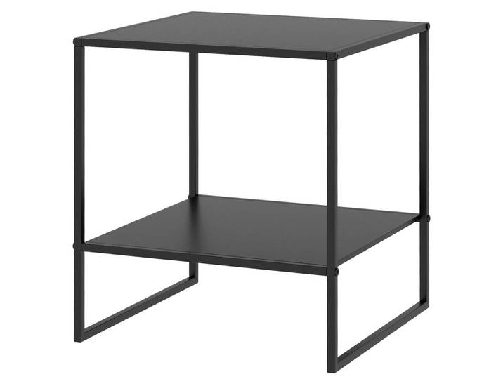 Jamb Beistelltisch Palencia Oeste Schwarz Stahl 40/40/45 cm, Metall, 40x45x40 cm, Wohnzimmer, Wohnzimmertische, Beistelltisch