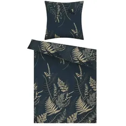 como Biber Bettwäsche  Autumn Fern ¦ blau ¦ Maße (cm): B: 135
