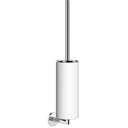 Gessi Ingranaggio, Toilettenbürstengarnitur zur Wandmontage, Behälter weiß matt, 63819706, Farbe: Metall Schwarz PVD