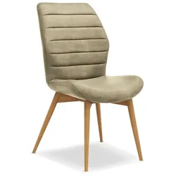 2er-Set MAISON Stuhl Midland Mikrofaser Toffee