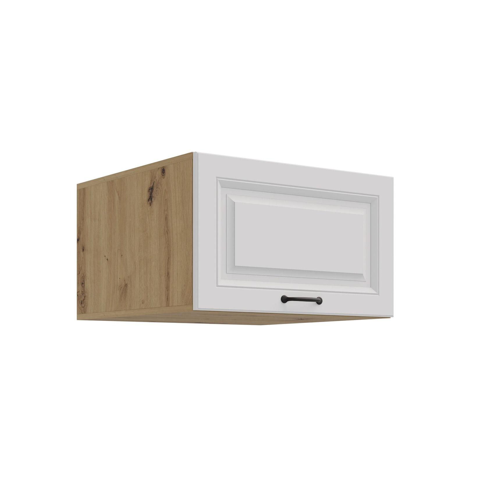 Aufsatzschrank Hochschrank 60 cm STILO Weiss Küchenzeile Küchenblock Küche