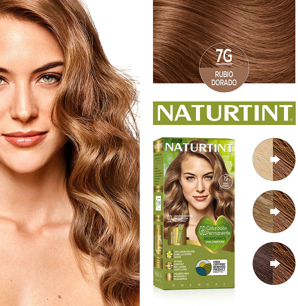 Coloration sans ammoniaque Naturtint #7G-Blond Doré