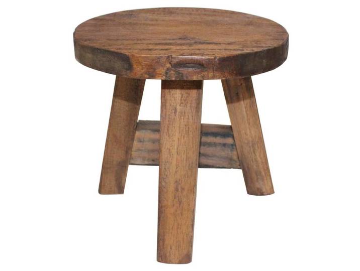 Tabouret en bois d'acajou massif