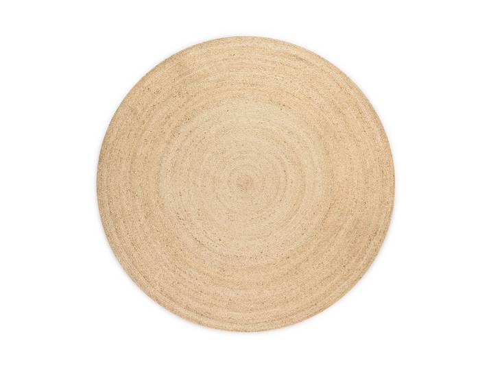 Teppich HANSE HOME Rangpur 100 cm x 100 cm, Ivory , weiss (ivory), B:100cm L:100cm, Jute, Teppiche, Teppich