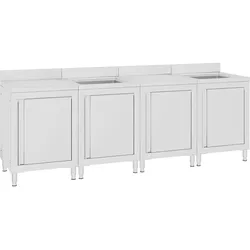 Gewerbliche Küchenspüle 240x60x96 cm Edelstahl