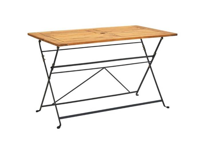 Automne/hiver  Brun Table pliable de jardin 120x70x74cm - bois d'acacia massif - Hauteur:74cm Nove2914193
