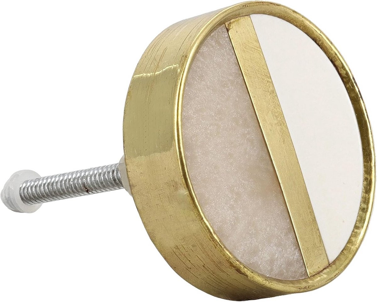Tweekleurige Deurknop en -greep Wit en Goud - Luxe Kastknop voor Laden en Meubels