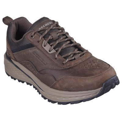 Sneaker SKECHERS "SLADE ULTRA-PERALTO", Herren, Gr. 43, braun, Leder, Schuhe Sneaker, Freizeitschuh, Schnürschuh mit bequemer Goga Mat Arch Technologie