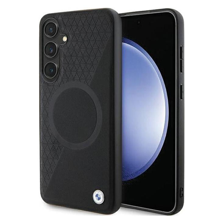 BMW BMHMS23RTPK S921 czarny/black hardcase Signature Leather Half Textured & Circle MagSafe (Samsung Galaxy S24) (1545061068)