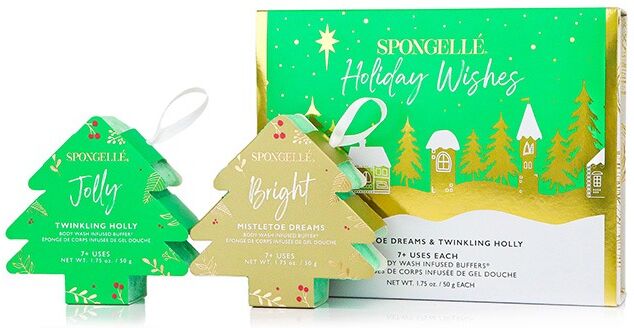 Spongelle Spongellé Holiday Wishes Body Wash Infused Buffers Gift Set, Mistleto