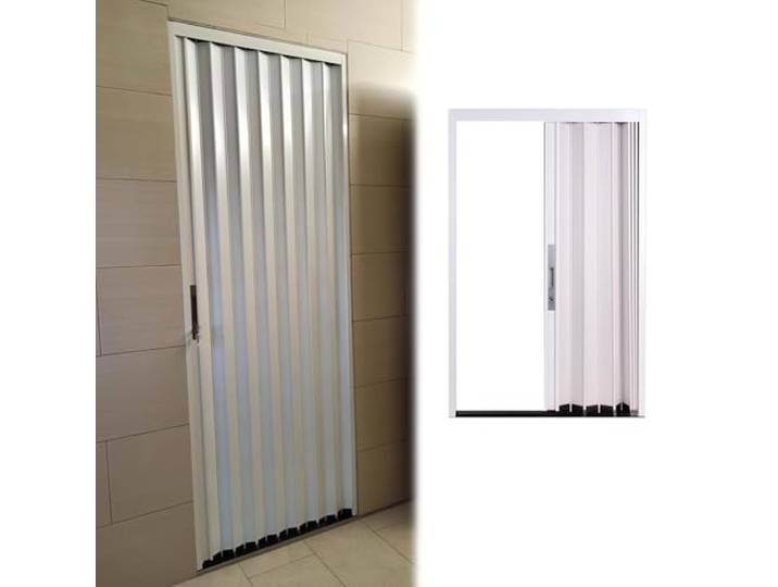 HAIXHX Aluminium Falttür Falttüren Für Türöffnungen, Aluminium Anpassbare Schiebetüren Mit 2 Schlüsseln, 80 In Hoch Raumteiler Tor Für Küche Wohnzimmer Bad Büro(122x203cm/48x80in)