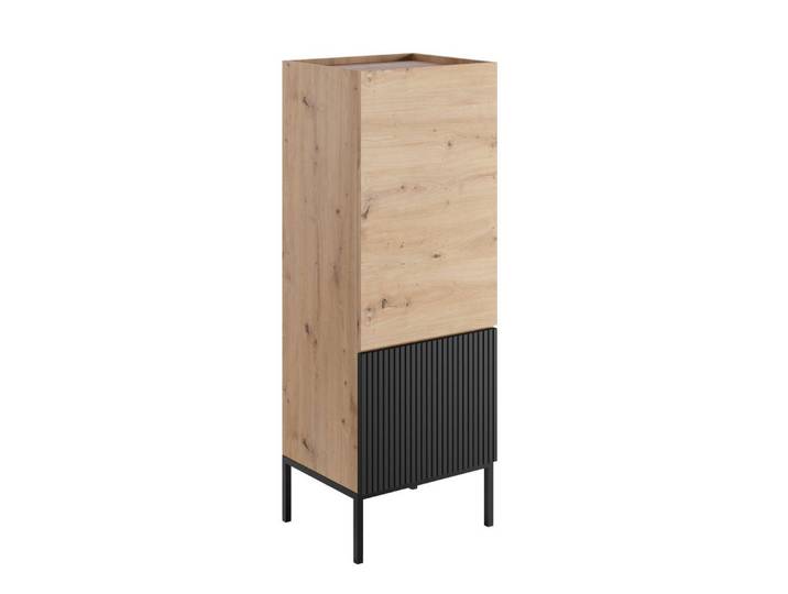 Compleo Kommode schmal KELLY, Modern design, Kommode mit geriffelter Front, 50 cm breit