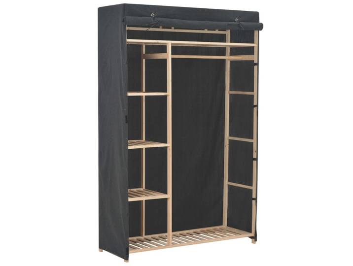 furnicato Kleiderschrank Grau 110 x 40 x 170 cm Stoff (1-St)