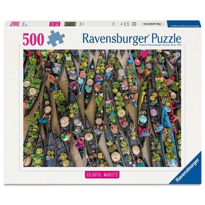 Erwachsenenpuzzle 500 Teile - Schwimmender Markt, Indonesien