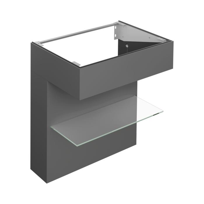 Keuco Edition 11 Art Waschtischunterschrank 32510540800 80x87x49cm, mit Ablage, Lack seidenmatt, smoke