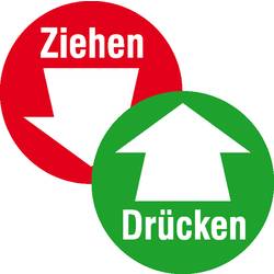 SAFETYMARKING Türschild Ziehen/Drücken mit Pfeil Folie selbstklebend (Ø) 60 mm 60 mm 1 St. 21.G6001