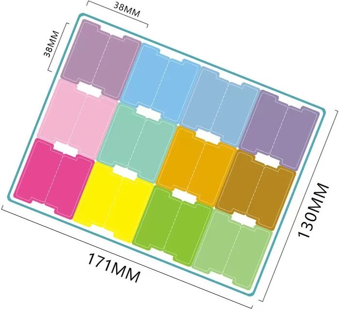 INF Bunte Index Tabs (12 Tabs/10 Blatt) - Selbstklebend, Beschreibbar, Wasserdicht