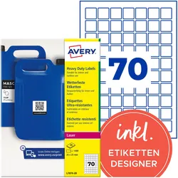 Avery, Etiketten, Universaletiketten 25x25mm QR-Code weiss