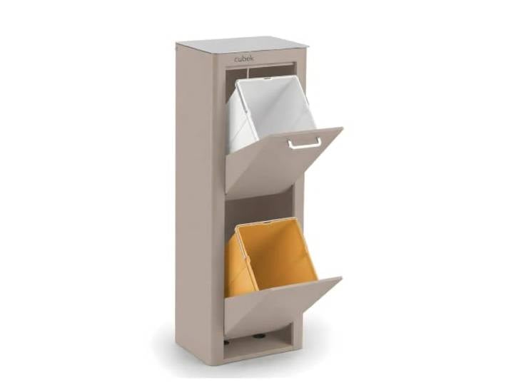 DON HIERRO - CUBEK - Mülleimer/Abfalleimer Mülltrennsystem 40L - 2x20L-Sand